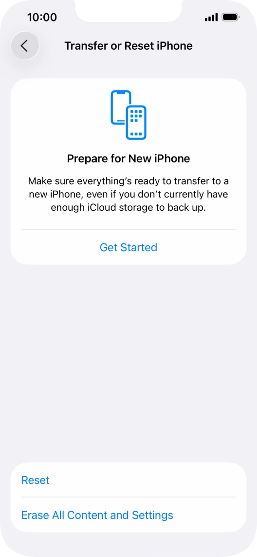 Press Reset. Press Reset.