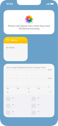 Press and hold the required Widget Stack. Press and hold the required Widget Stack.