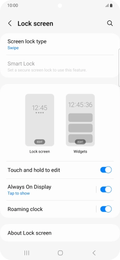 Press Screen lock type. Press Screen lock type.