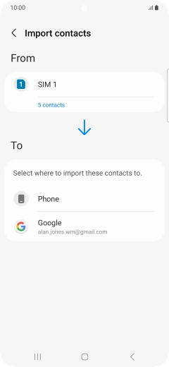 Press the required Google account. Press the required Google account.