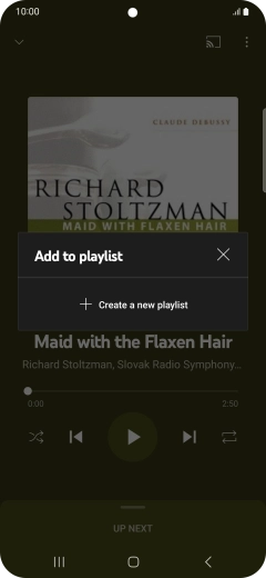 Press Create a new playlist. Press Create a new playlist.