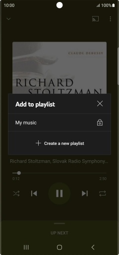 Press Create a new playlist. Press Create a new playlist.
