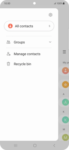 Press Manage contacts. Press Manage contacts.