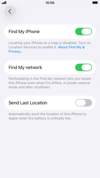 Press the indicator next to Press the indicator next to