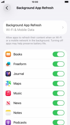 Press Background App Refresh. Press Background App Refresh.
