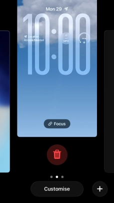 Press the delete icon. Press the delete icon.
