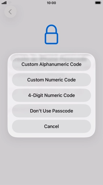 Follow the instructions on the screen to turn on use of phone lock code or press Don't Use Passcode. Follow the instructions on the screen to turn on use of phone lock code or press Don't Use Passcode.