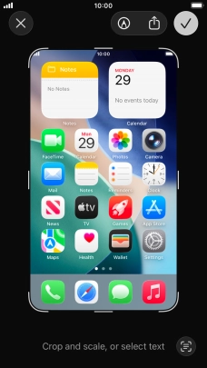 Follow the instructions on the screen to edit and save your screenshot. Follow the instructions on the screen to edit and save your screenshot.
