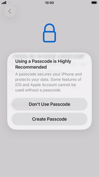 If you turn off the function, press Don't Use Passcode. If you turn off the function, press Don't Use Passcode.