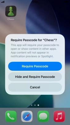 Press Require Passcode. Press Require Passcode.