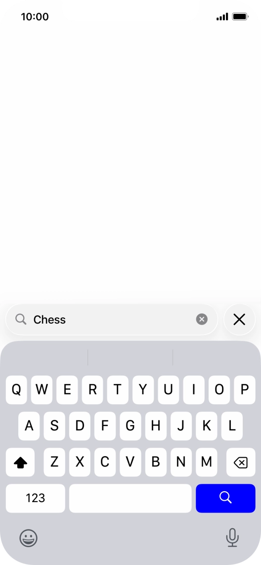 Press the search icon. Press the search icon.