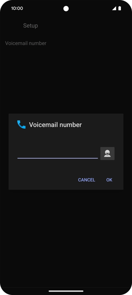 Key in +447953222222 and press OK. Key in +447953222222 and press OK.