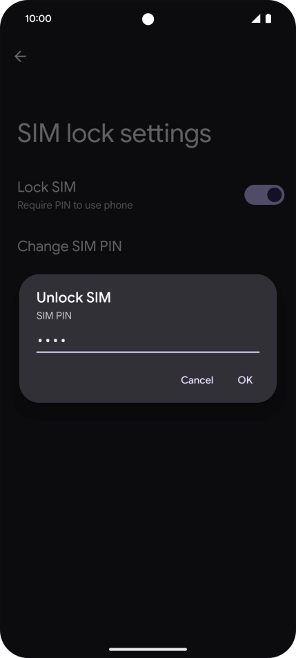 Key in your PIN and press OK. The default PIN is 1111. Key in your PIN and press OK. The default PIN is 1111.