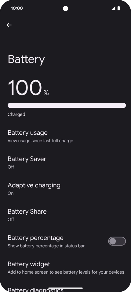 Press Battery Saver. Press Battery Saver.