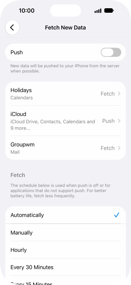 If you turn off the function, press the required setting. If you turn off the function, press the required setting.