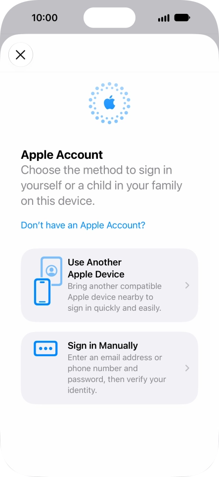Press Sign in Manually. Press Sign in Manually.