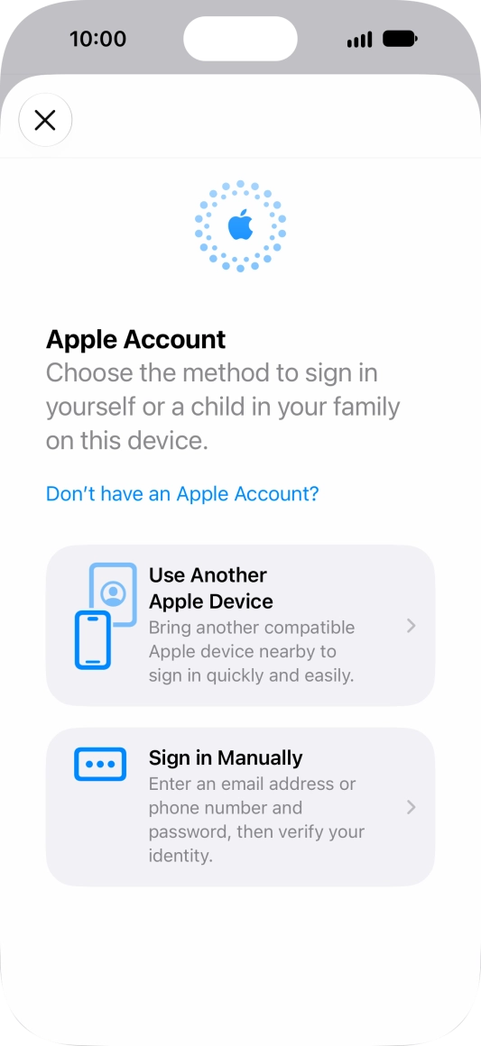 Press Sign in Manually. Press Sign in Manually.