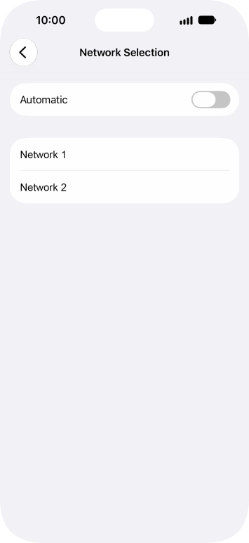 If you turn off the function, press the required network. If you turn off the function, press the required network.