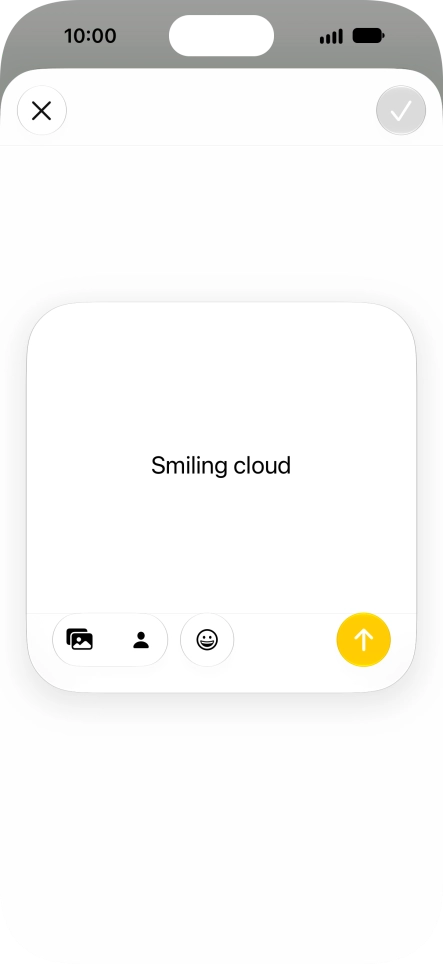 To use an existing media type as a template for your Genmoji, press the required media type and follow the instructions on the screen to select it. To use an existing media type as a template for your Genmoji, press the required media type and follow the instructions on the screen to select it.