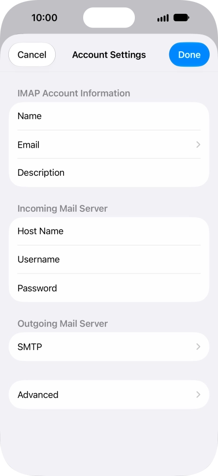 Press SMTP. Press SMTP.
