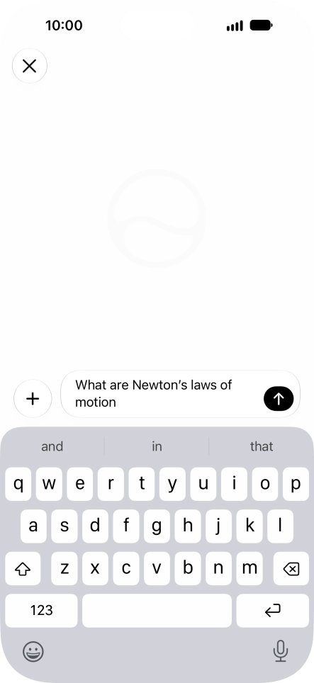Follow the instructions on the screen to type or speak the required question. You can also attach pictures or documents and ask questions to them. Follow the instructions on the screen to type or speak the required question. You can also attach pictures or documents and ask questions to them.