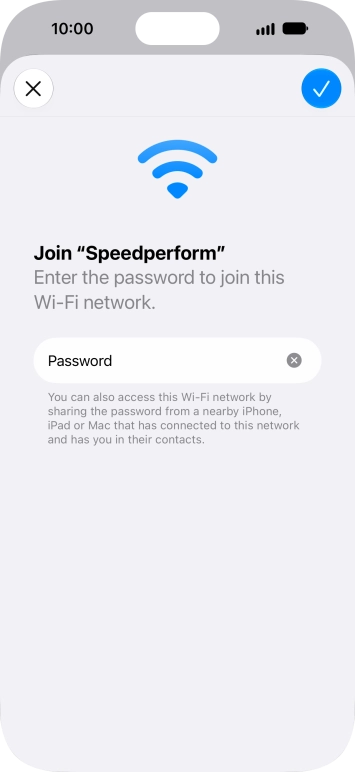 Press the confirm icon. Press the confirm icon.