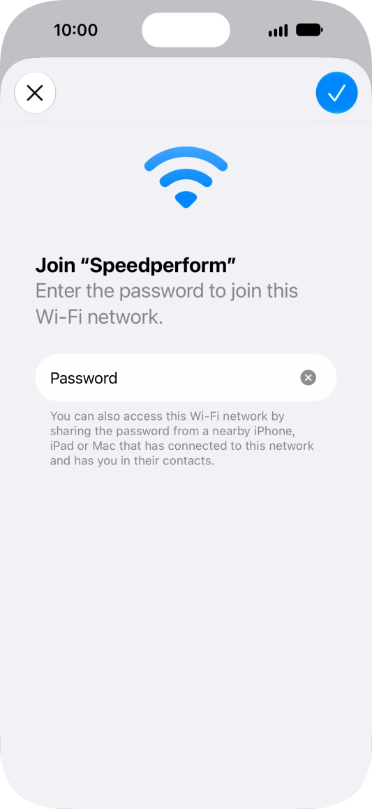 Press the confirm icon. Press the confirm icon.