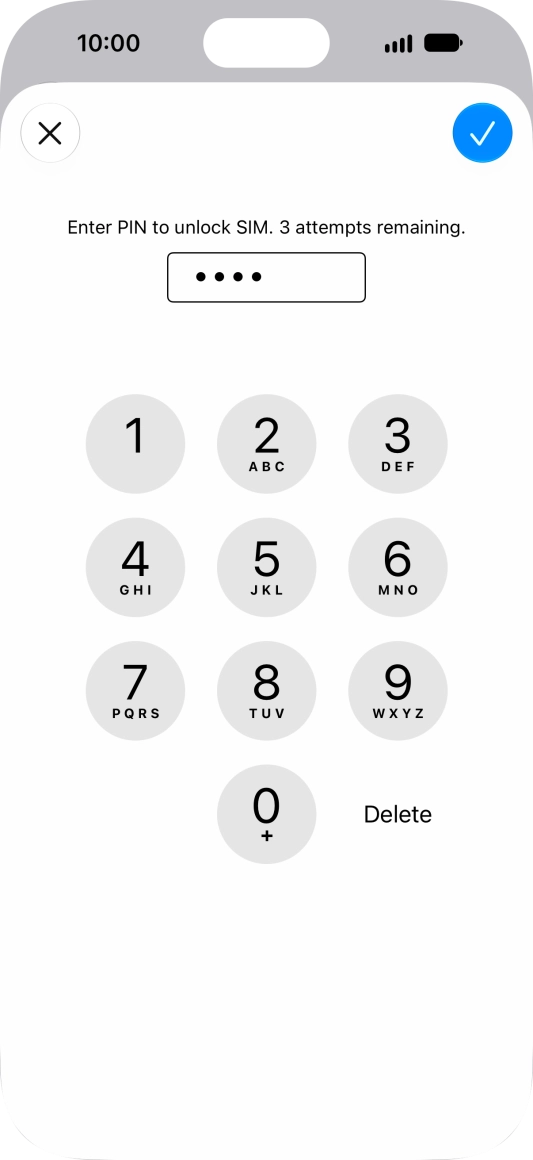 Key in your PIN and press the confirm icon. The default PIN is 1111. Key in your PIN and press the confirm icon. The default PIN is 1111.