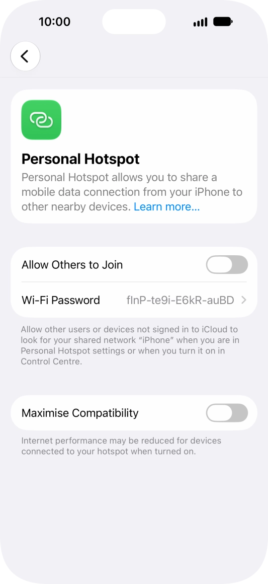 Press Wi-Fi Password and key in the required password. Press Wi-Fi Password and key in the required password.