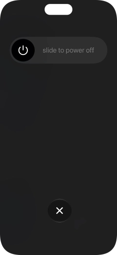 Press and drag the power off icon right. Press and drag the power off icon right.
