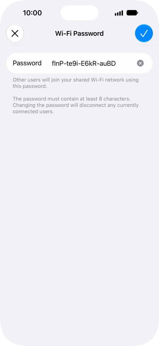 Press the confirm icon. Press the confirm icon.