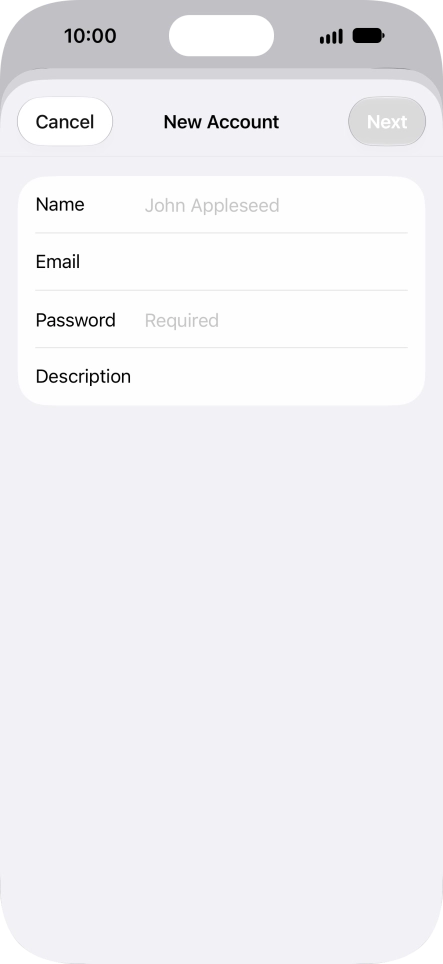 Press Name and key in the required sender name. Press Name and key in the required sender name.