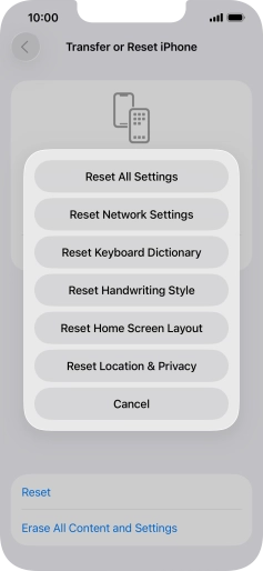 Press Reset Network Settings. Press Reset Network Settings.