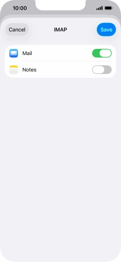 Press Save. Your email account has now been set up. To select more settings for incoming and outgoing server, proceed with the following steps. Press Save. Your email account has now been set up. To select more settings for incoming and outgoing server, proceed with the following steps.