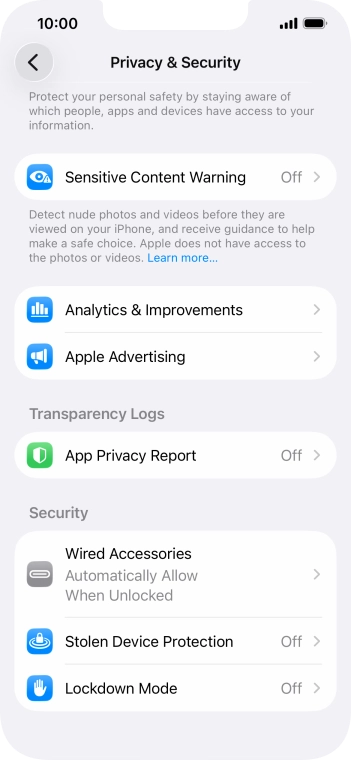 Press App Privacy Report. Press App Privacy Report.