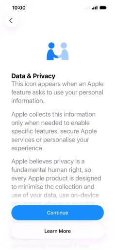 Press Continue. Press Continue.