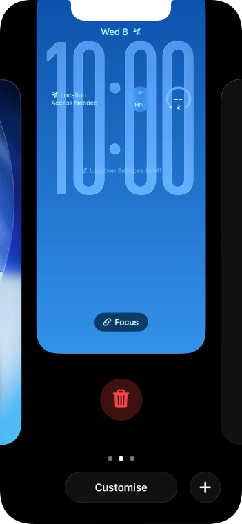 Press the delete icon. Press the delete icon.