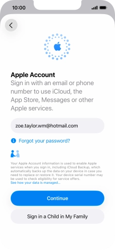 Press Continue. Press Continue.