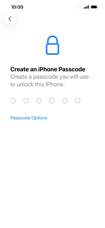Press Passcode Options. Press Passcode Options.