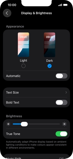 Press the indicator next to Press the indicator next to