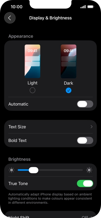 Press the indicator next to Press the indicator next to