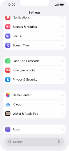 Press Face ID & Passcode. Press Face ID & Passcode.