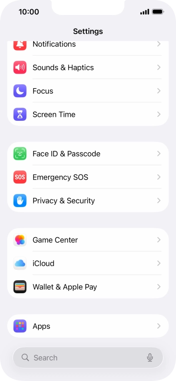 Press Face ID & Passcode. Press Face ID & Passcode.