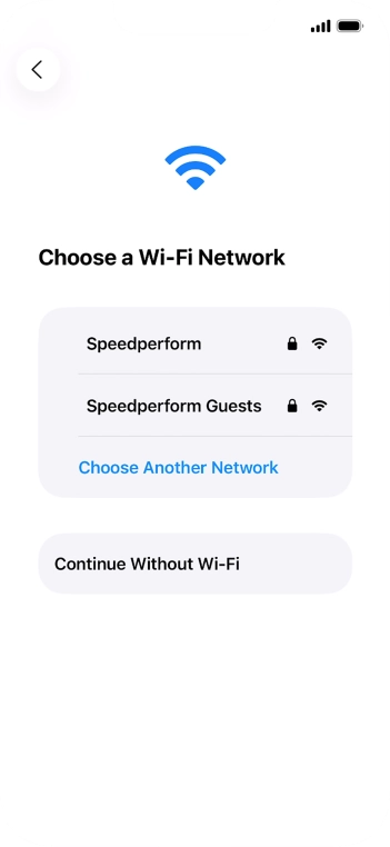 Press the required Wi-Fi network. Press the required Wi-Fi network.