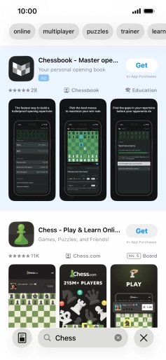 Press the required app. Press the required app.