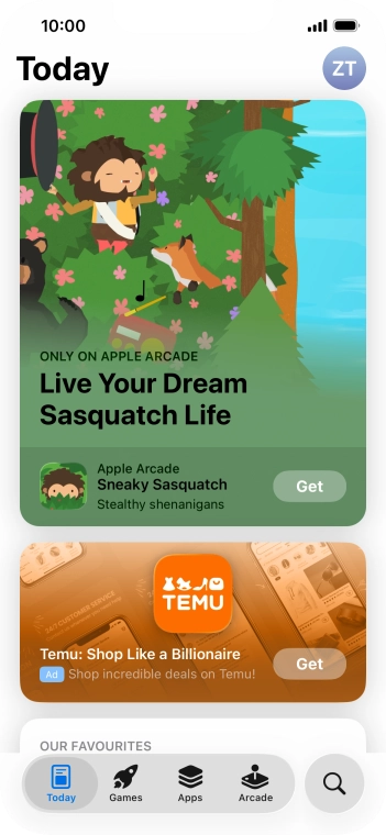 Press the search icon. Press the search icon.