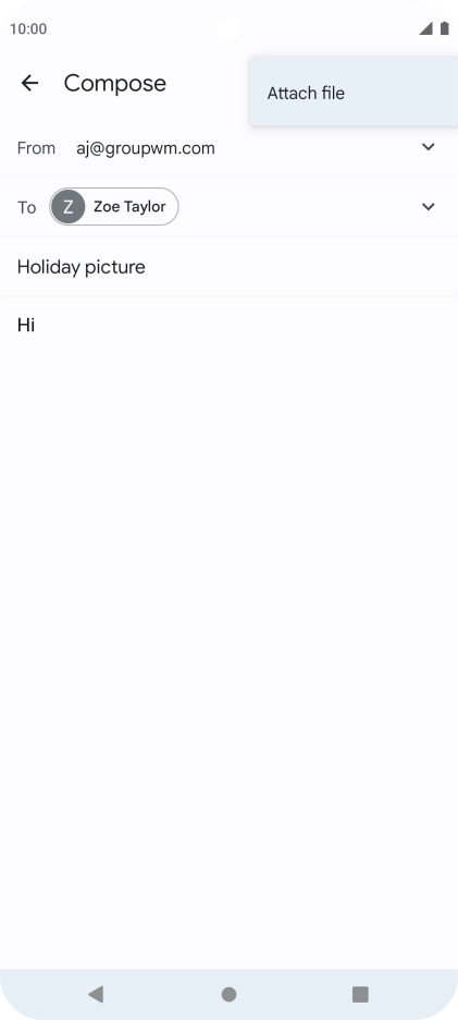 Press Attach file and go to the required folder. Press Attach file and go to the required folder.