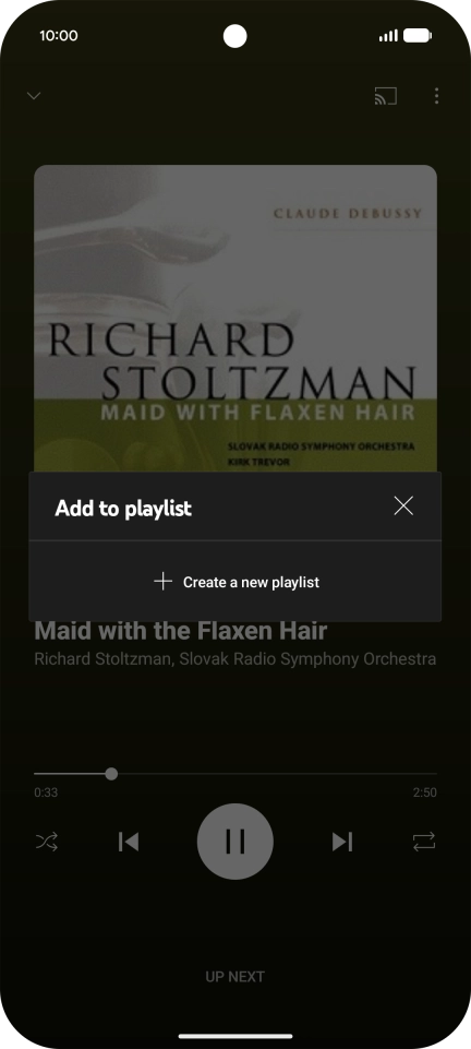 Press Create a new playlist. Press Create a new playlist.