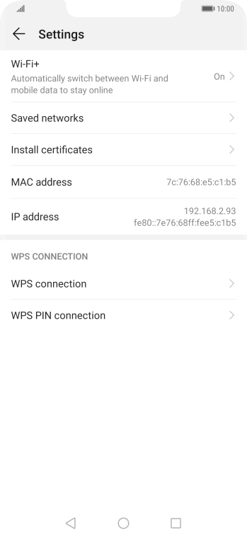 Press Wi-Fi+. Press Wi-Fi+.