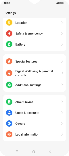 Press About device. Press About device.